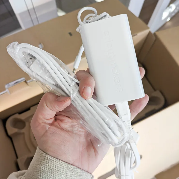 Two cords that come with your Cricut Maker 3