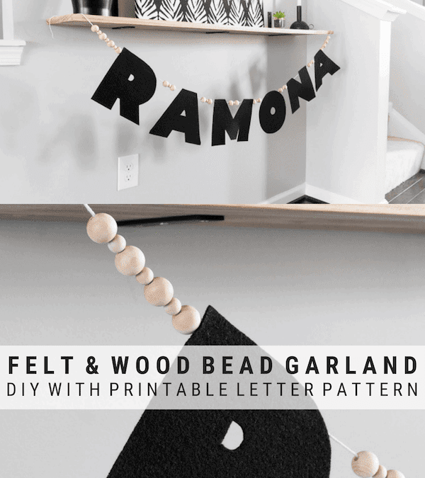 No-Sew Felt Name Garland: How to Make a Felt Name Garland