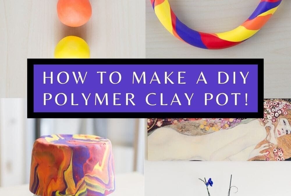 Learn how to make a polymer clay pot, including tie-dye patterns!