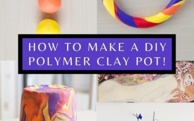 Learn how to make a polymer clay pot, including tie-dye patterns!
