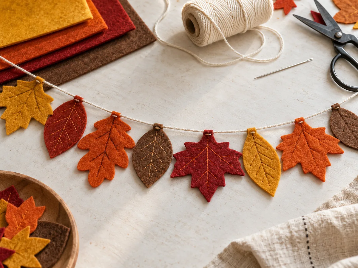 How to Make a Festive DIY Autumn Leaf Garland for Seasonal Home Decoration